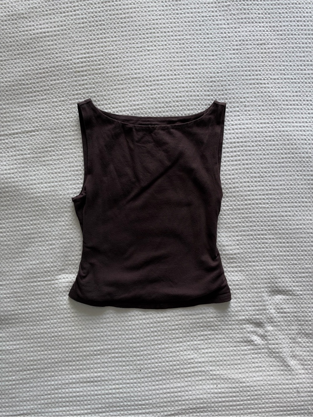 GAP Women's Dark Chocolate Boat Neck Tank Top